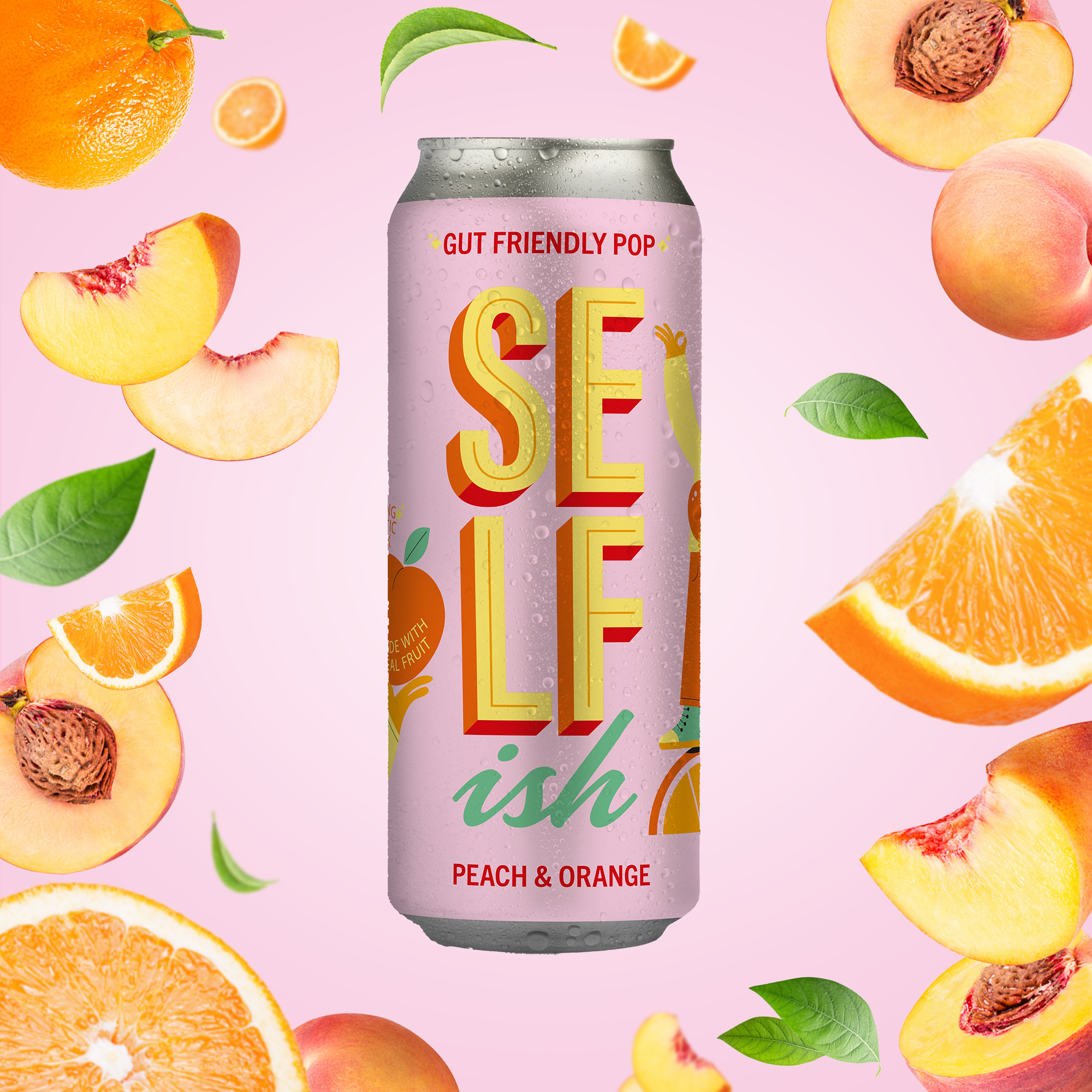 Sparkling Prebiotic Drink �C Peach & Orange (12 x 330ml Cans)