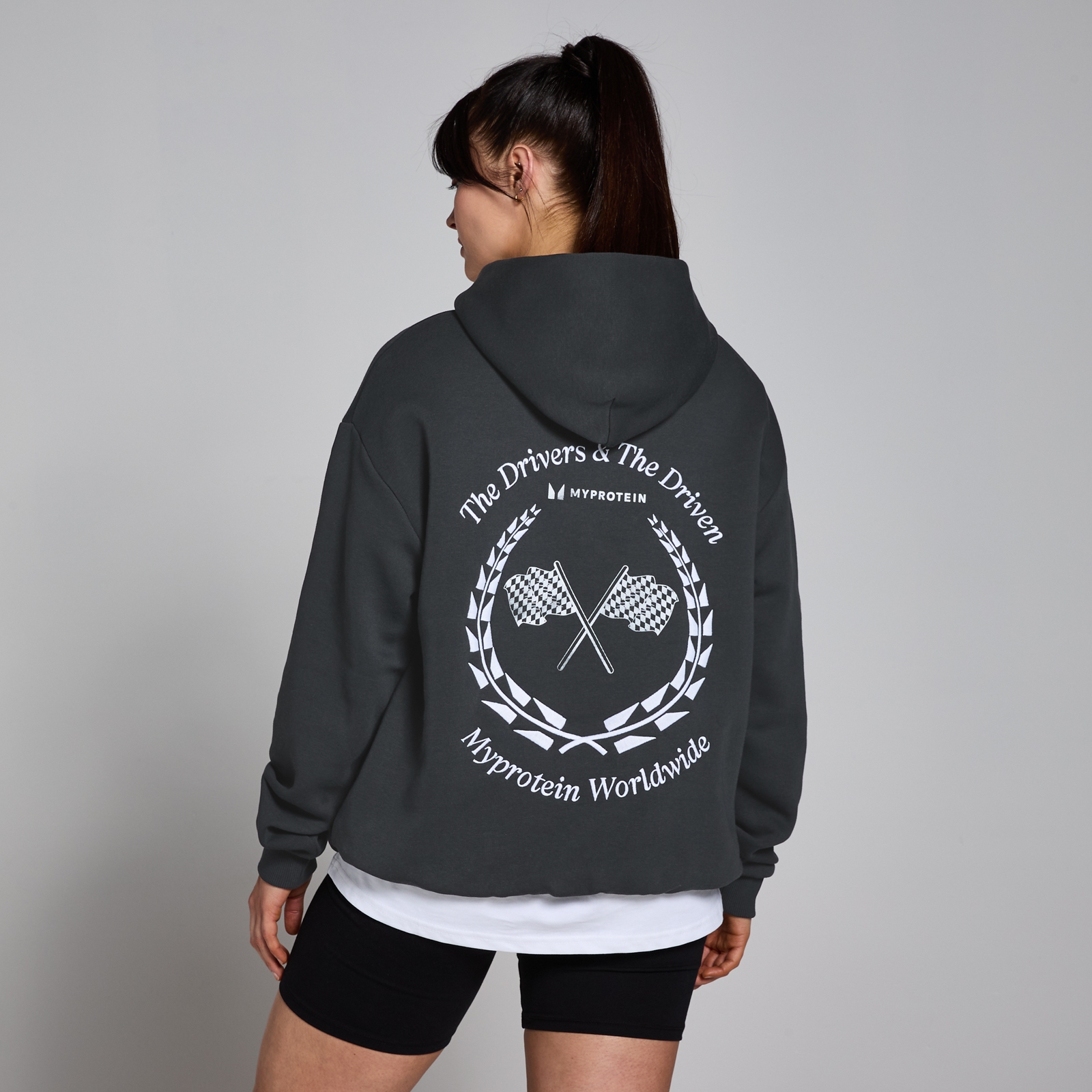 MP Women��s World Wide Graphic Hoodie - Washed Black