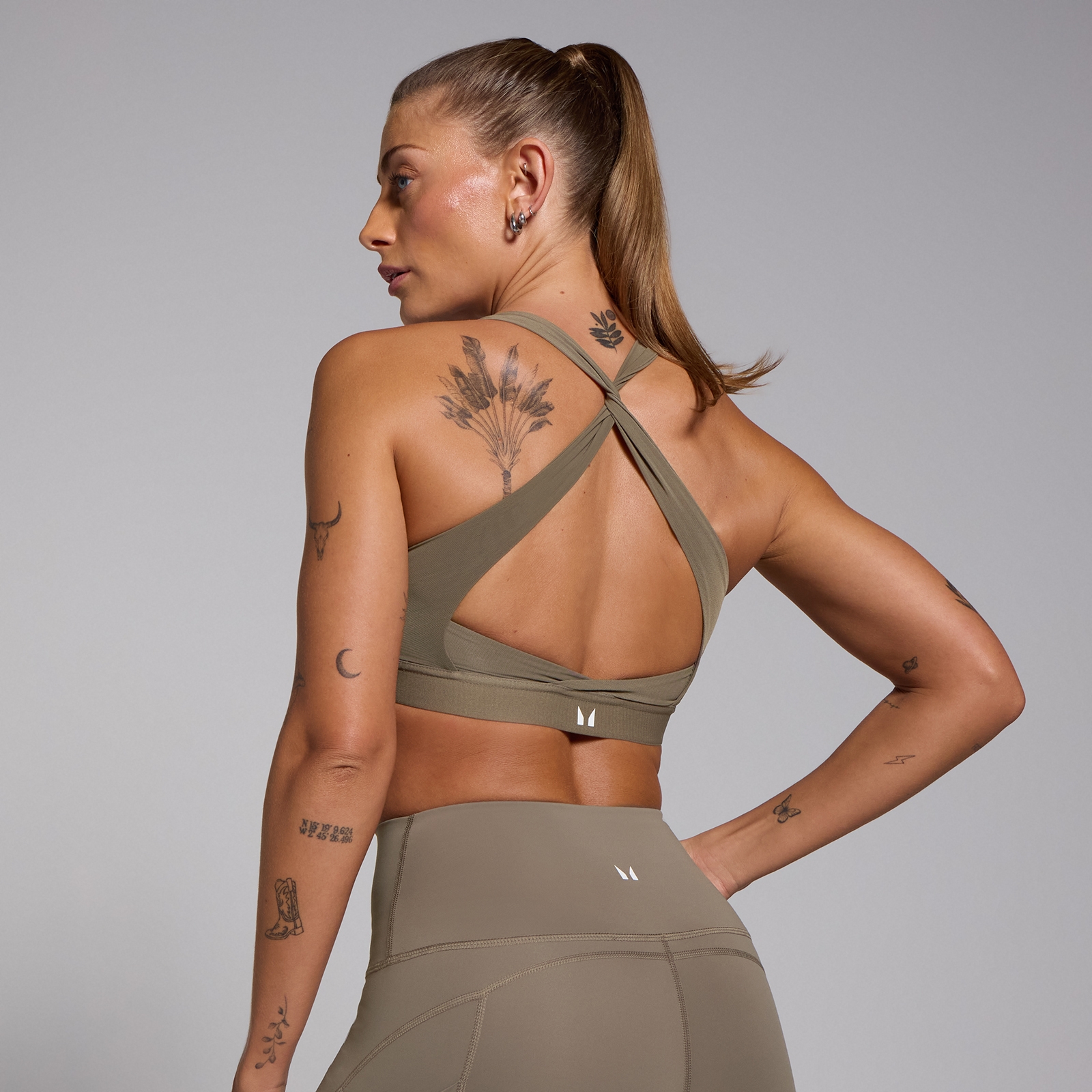 MP Women's Power Cross Back Sports Bra - Espresso