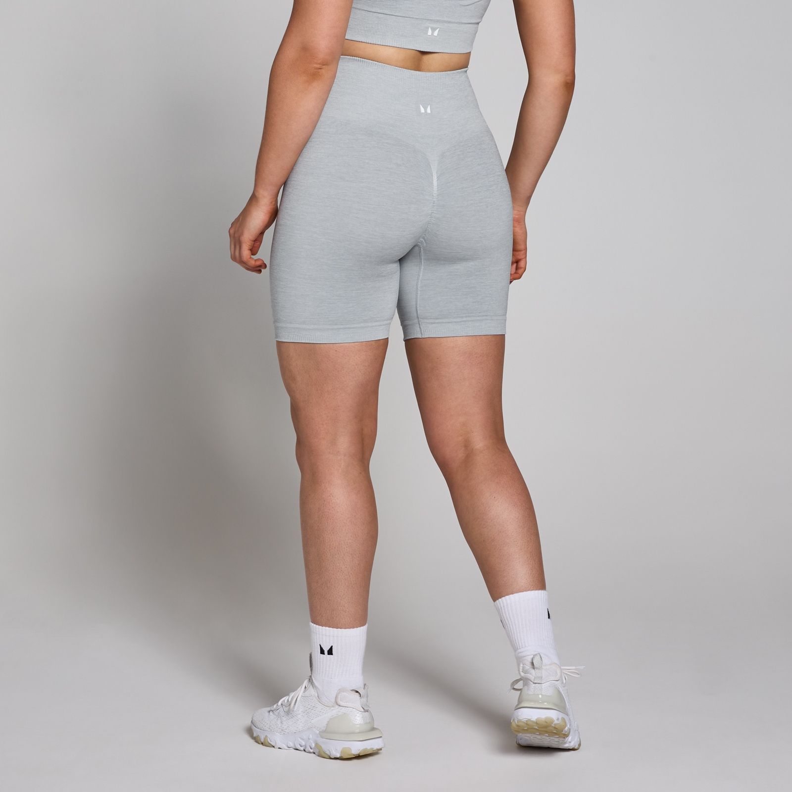 MP Women's Tempo Seamless Scrunch Shorts - Grey Marl