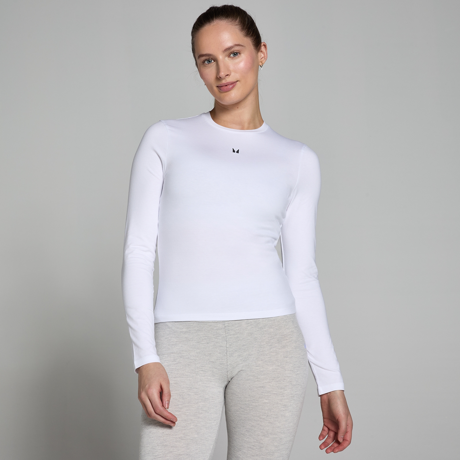 MP Women's Basics Body Fit Long Sleeve T-Shirt - White
