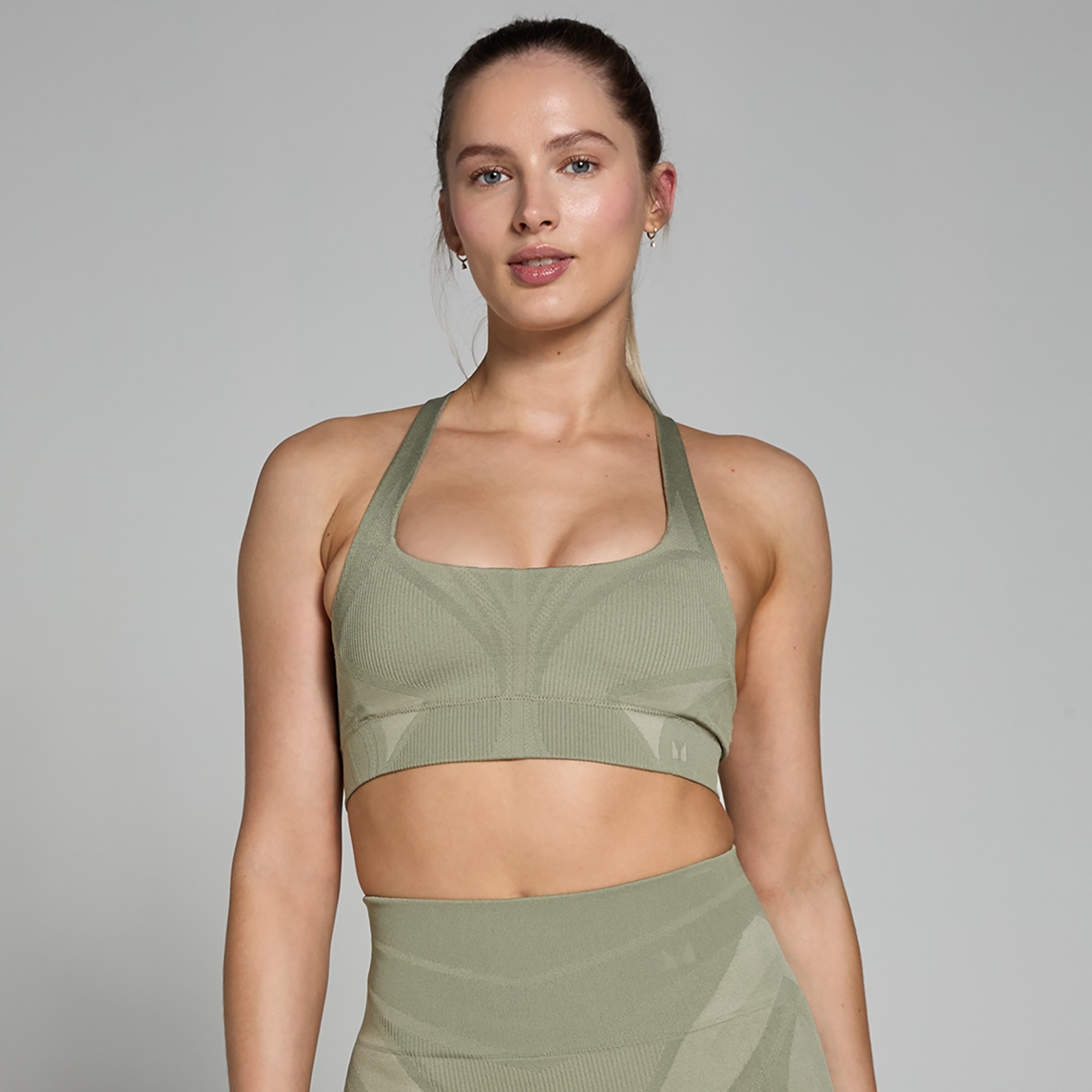 MP Women's Tempo Ultra Geometric Seamless Sports Bra - Blossom Pink