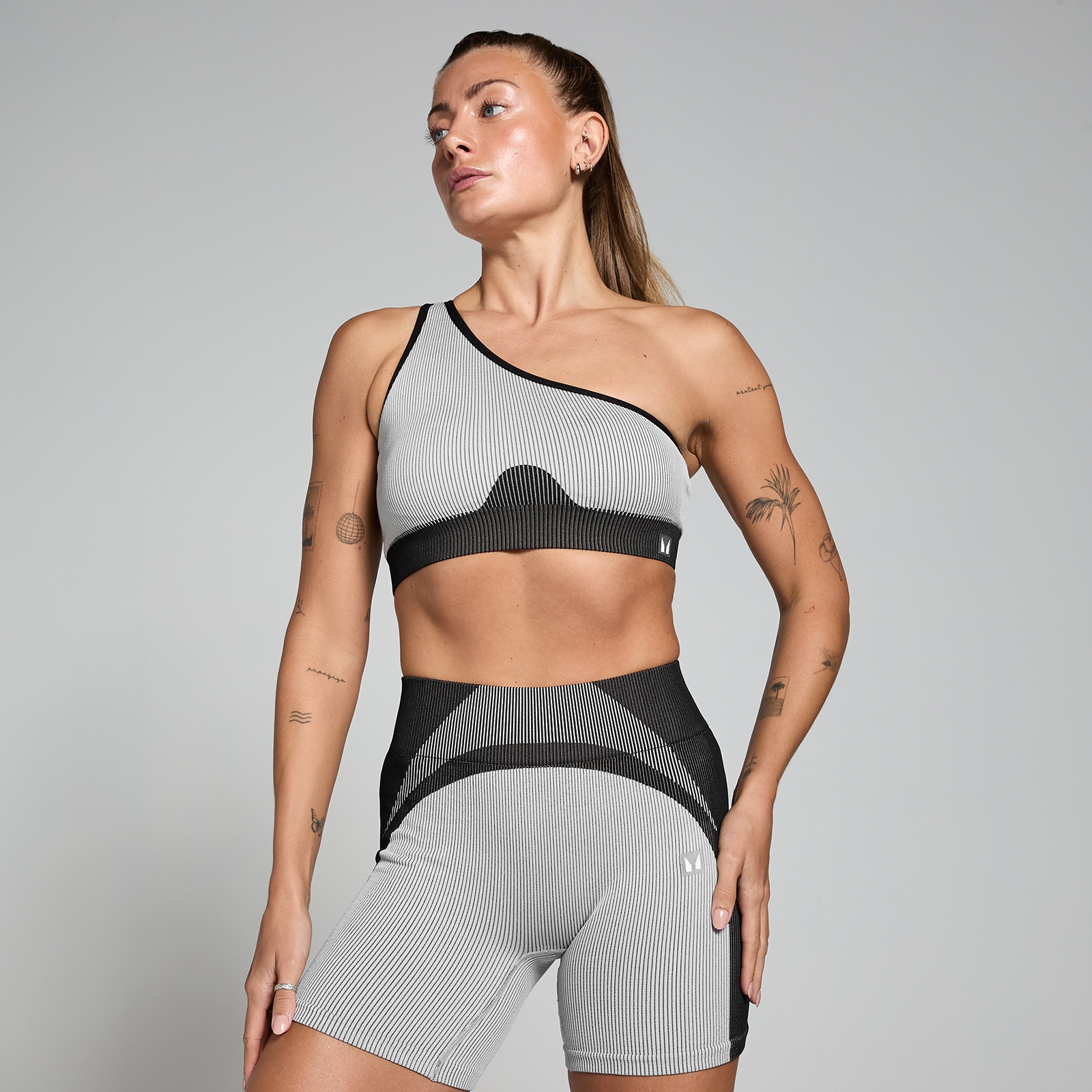 MP Women's Contrast Rib Seamless Bra - Cashmere/Espresso