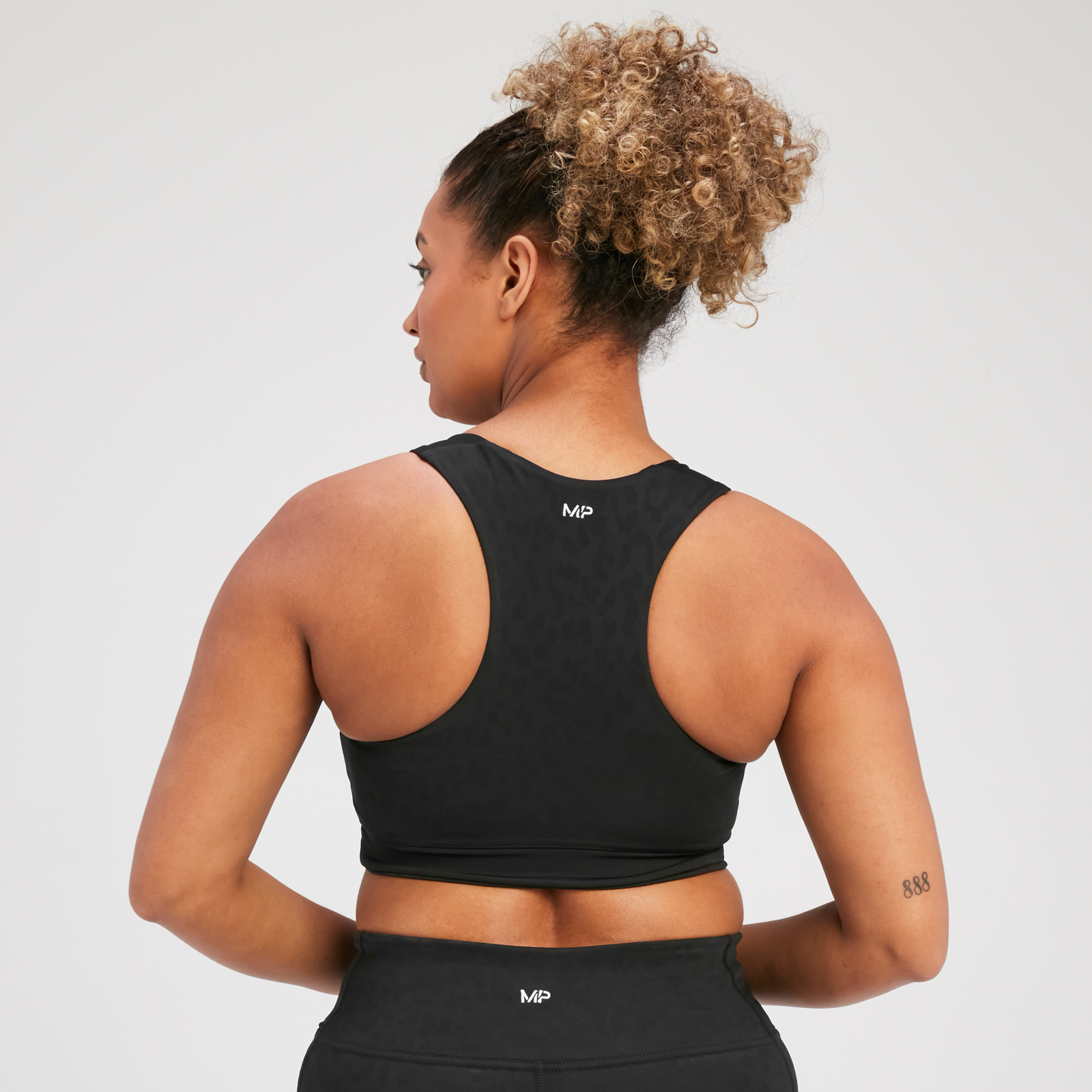 MP Women's Tempo Animal Print Sports Bra - Black