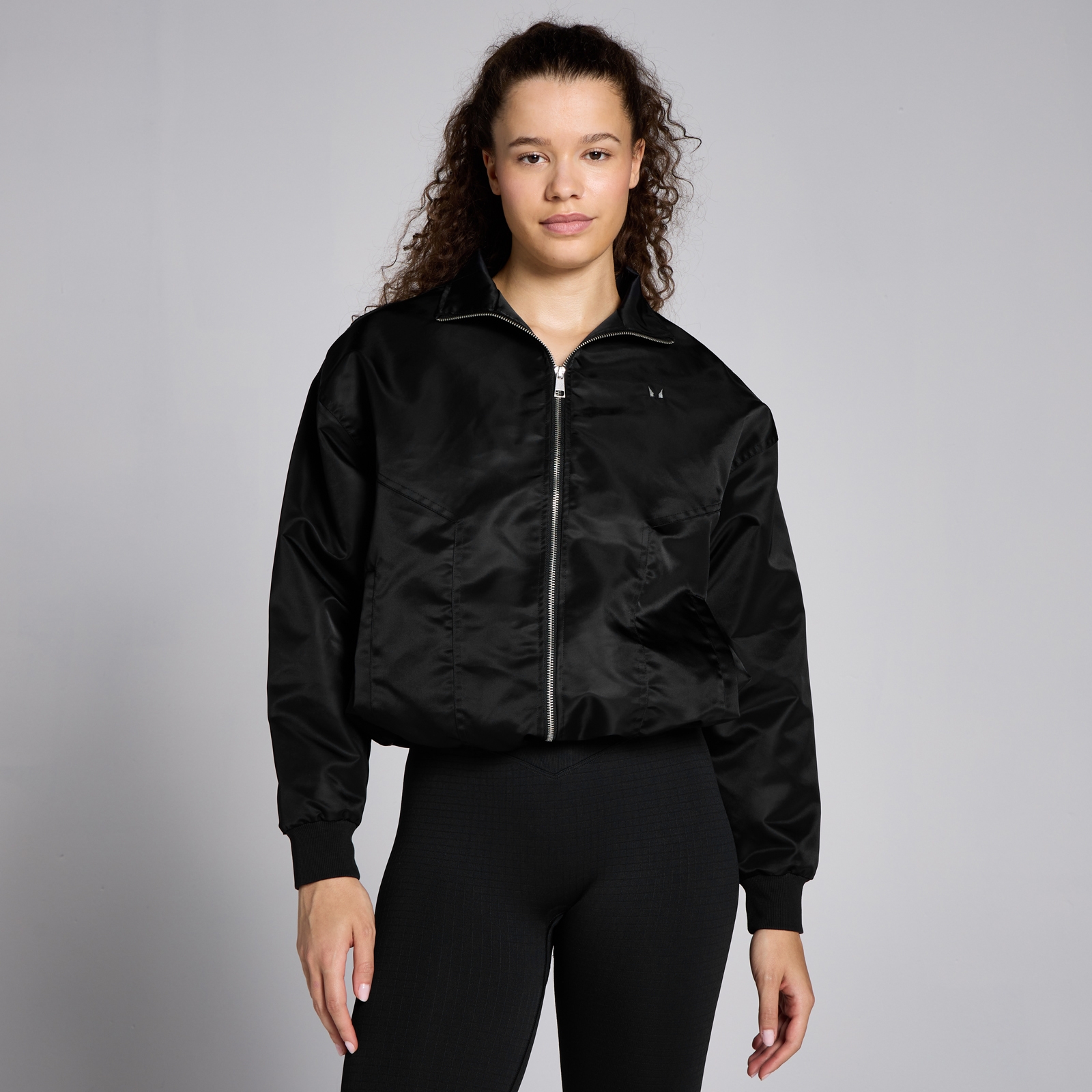 MP Women's Lifestyle Nylon Bomber Jacket - Black