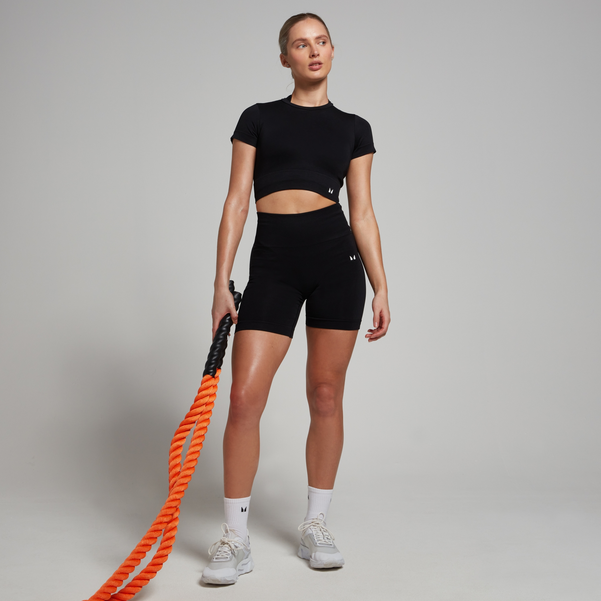 MP Women's Tempo Seamless Crop Top - Black