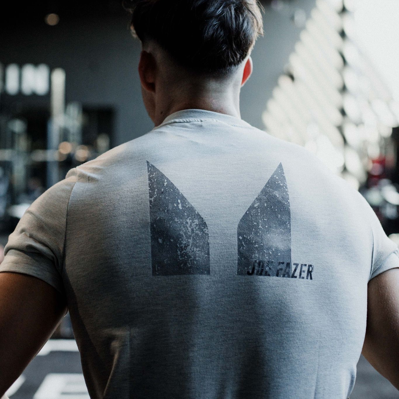 MP Men's Joe Fazer Muscle Fit Graphic T-Shirt - Grey Marl