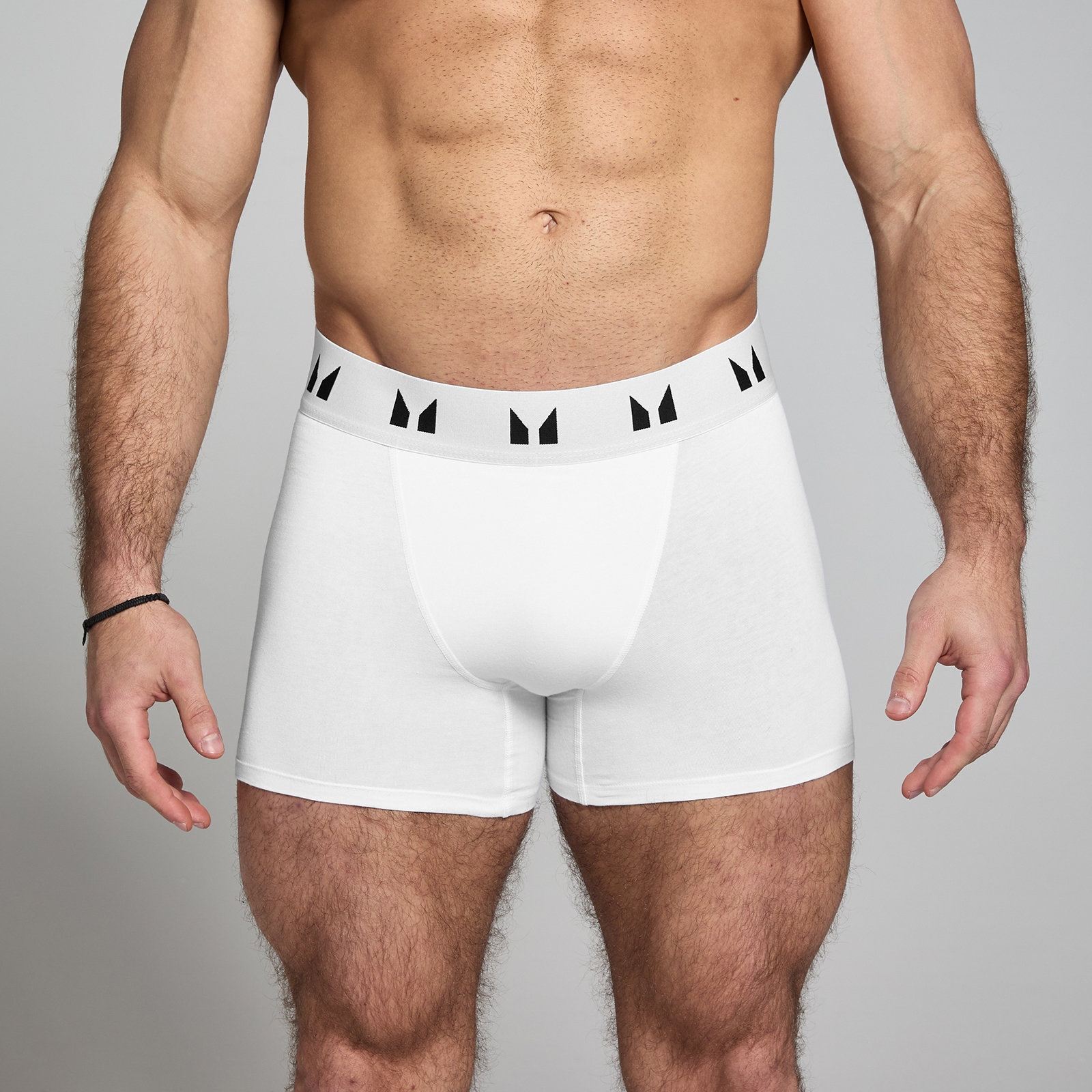 MP Men's Cotton Boxers - White (3 Pack)