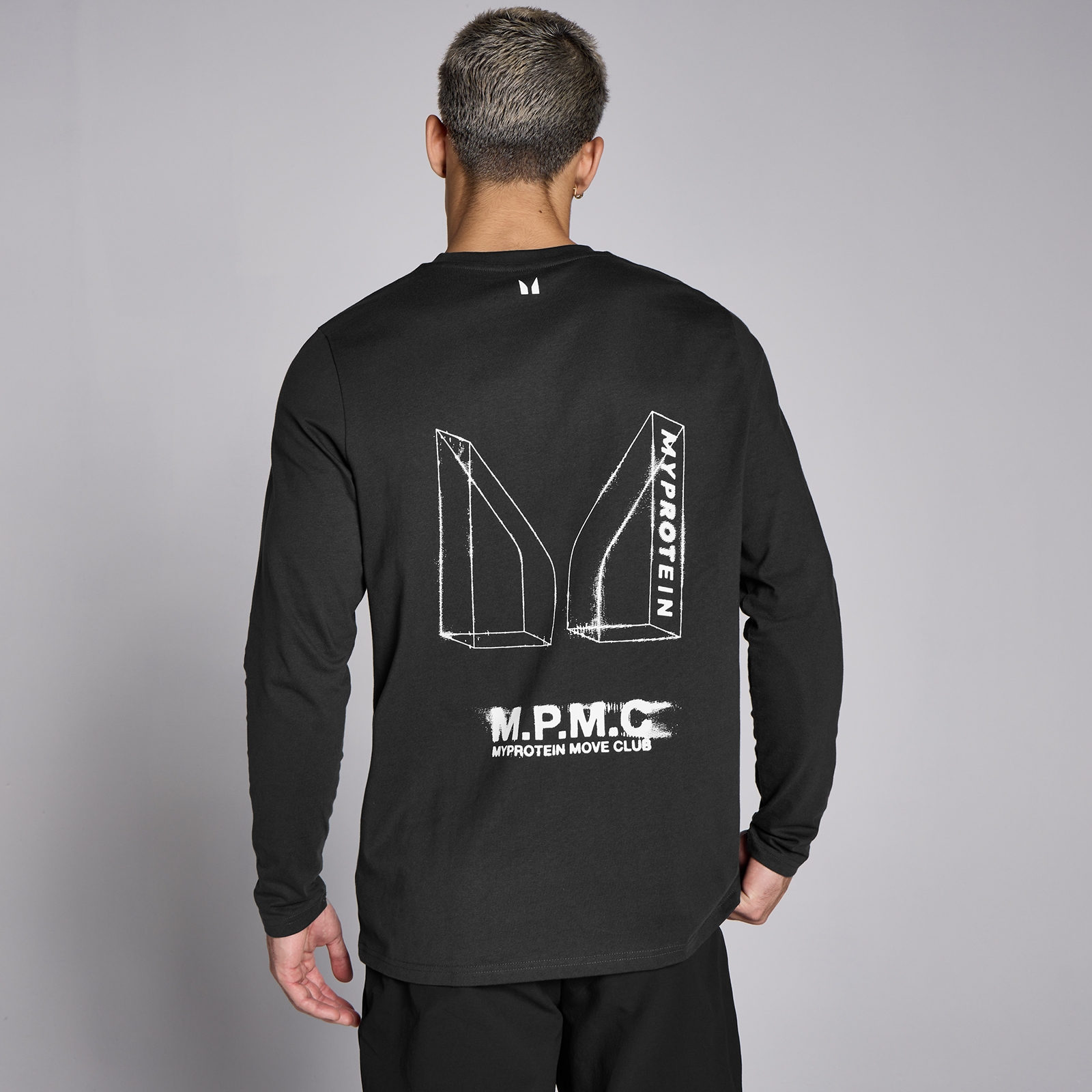 MP Men's Lifestyle Long Sleeve Top - Washed Black