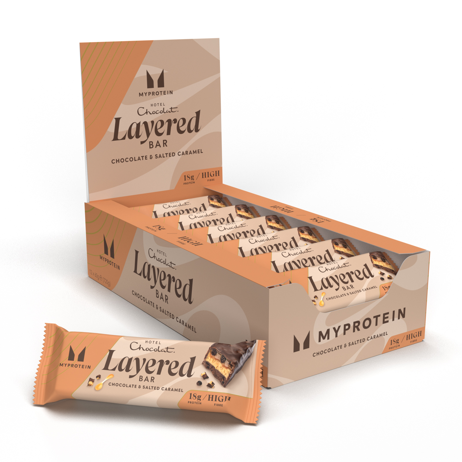 Myprotein X Hotel Chocolat Layered Bar, 12 x 60g