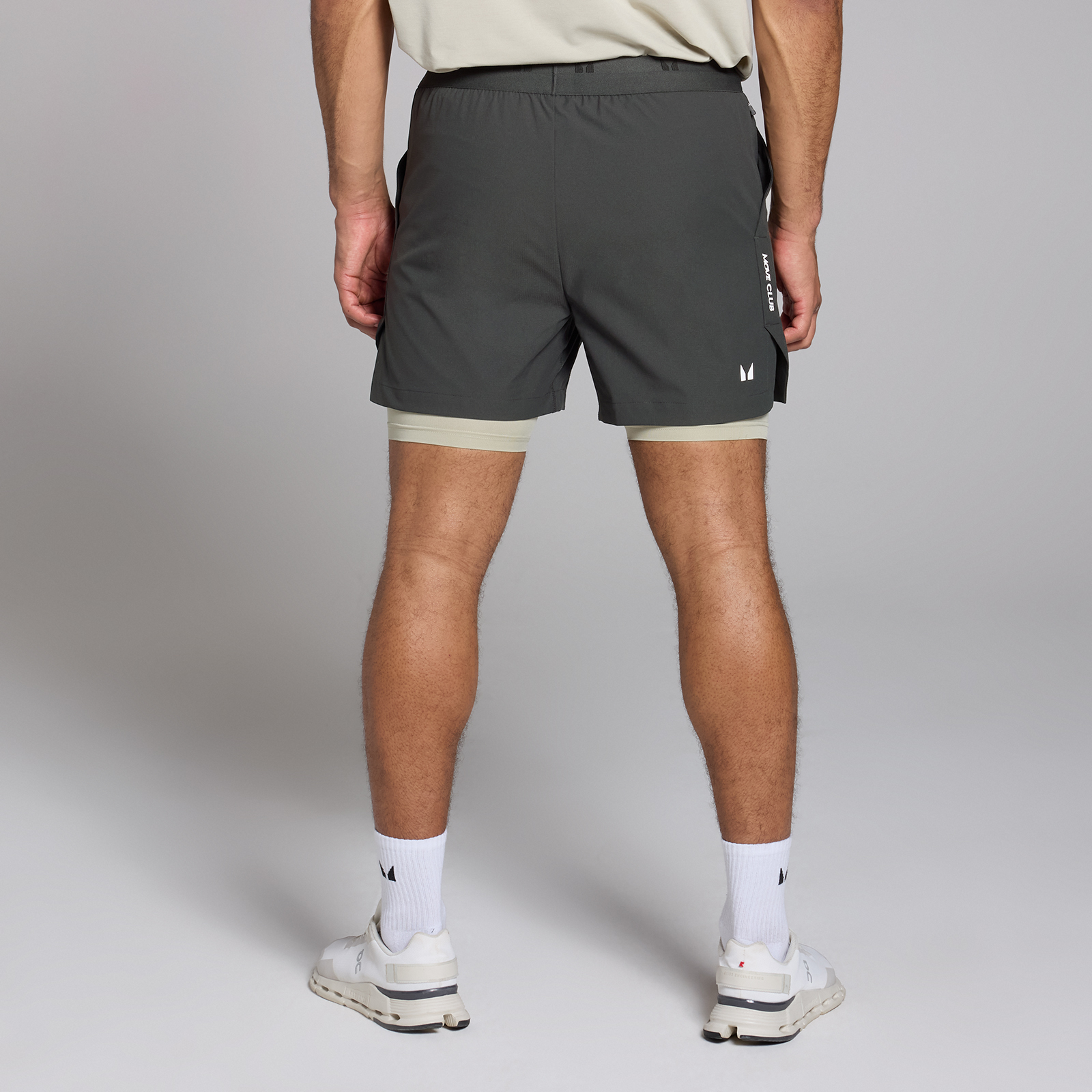 MP Men's Tempo 2 in 1 Graphic Shorts - Washed Black