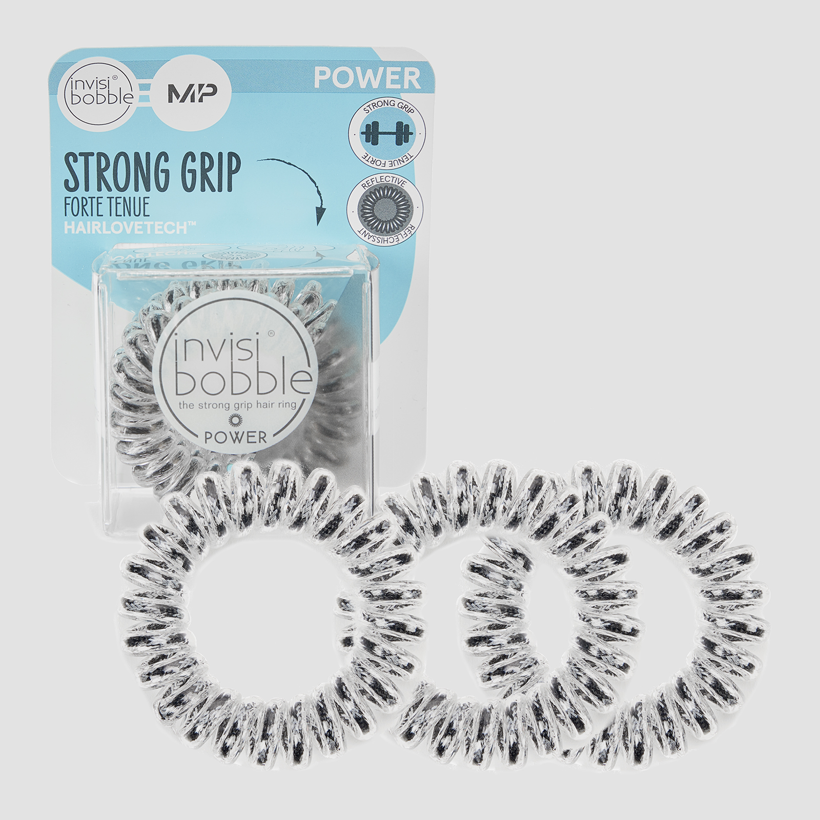 MP X Invisibobble? Power Reflective �C Black �C 3 PACK