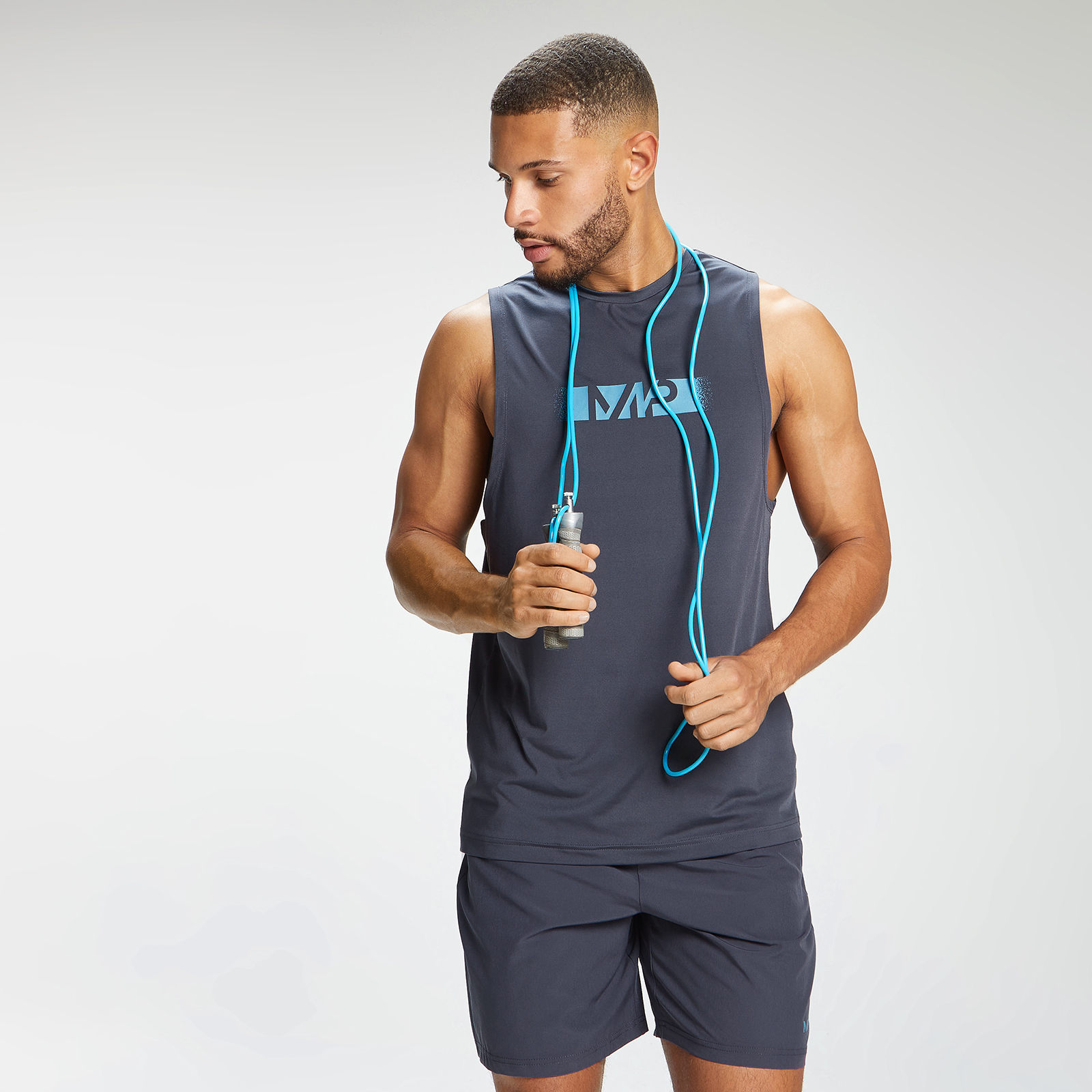 MP Men's Graffiti Graphic Training Tank Top - Bright Blue