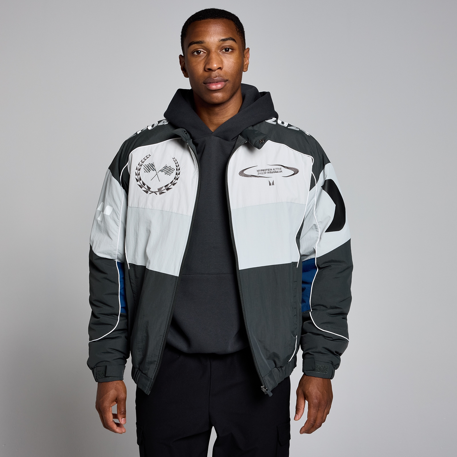 MP Men's Racing Bomber Jacket �C Black