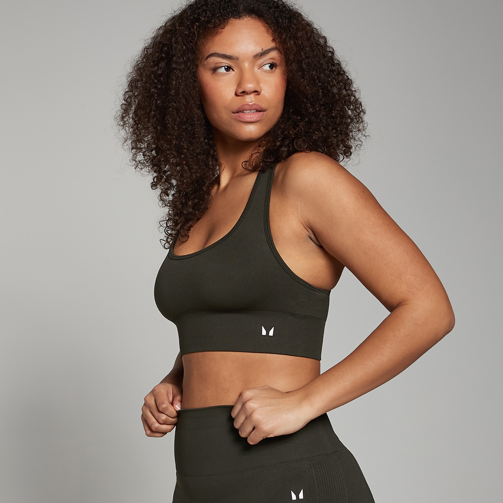 MP Women's Shape Seamless Sports Bra - Forest Green
