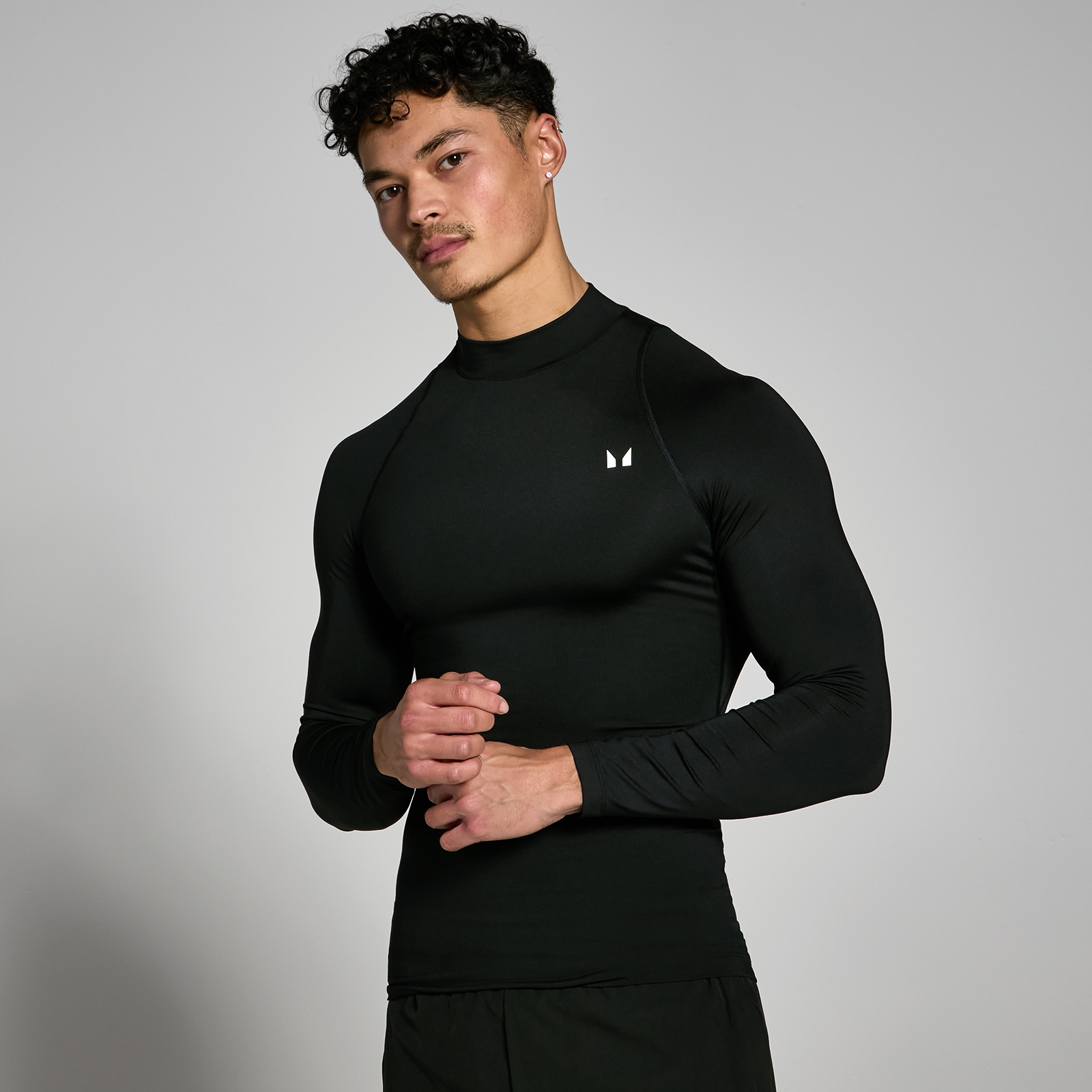 MP Men's Training High Neck Long Sleeve Baselayer - Black