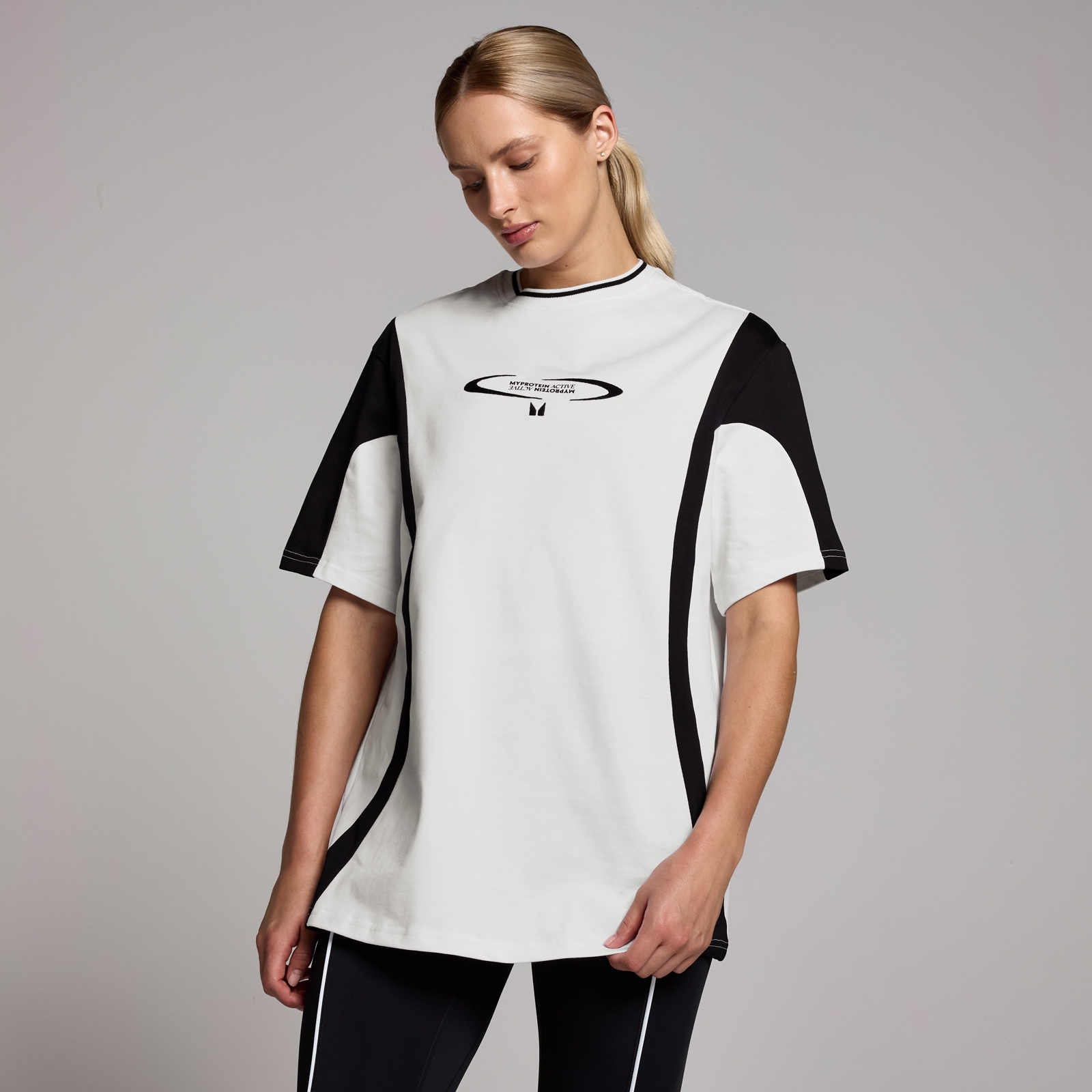 MP Women's Tempo Contrast Retro Oversized T-Shirt - Black