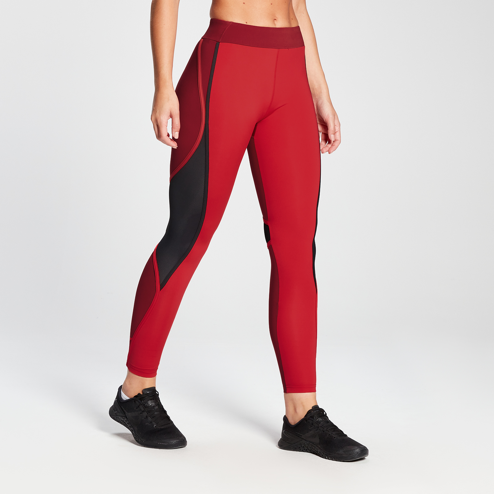 MP Women's Engage Colour Block Leggings - Black/ Danger
