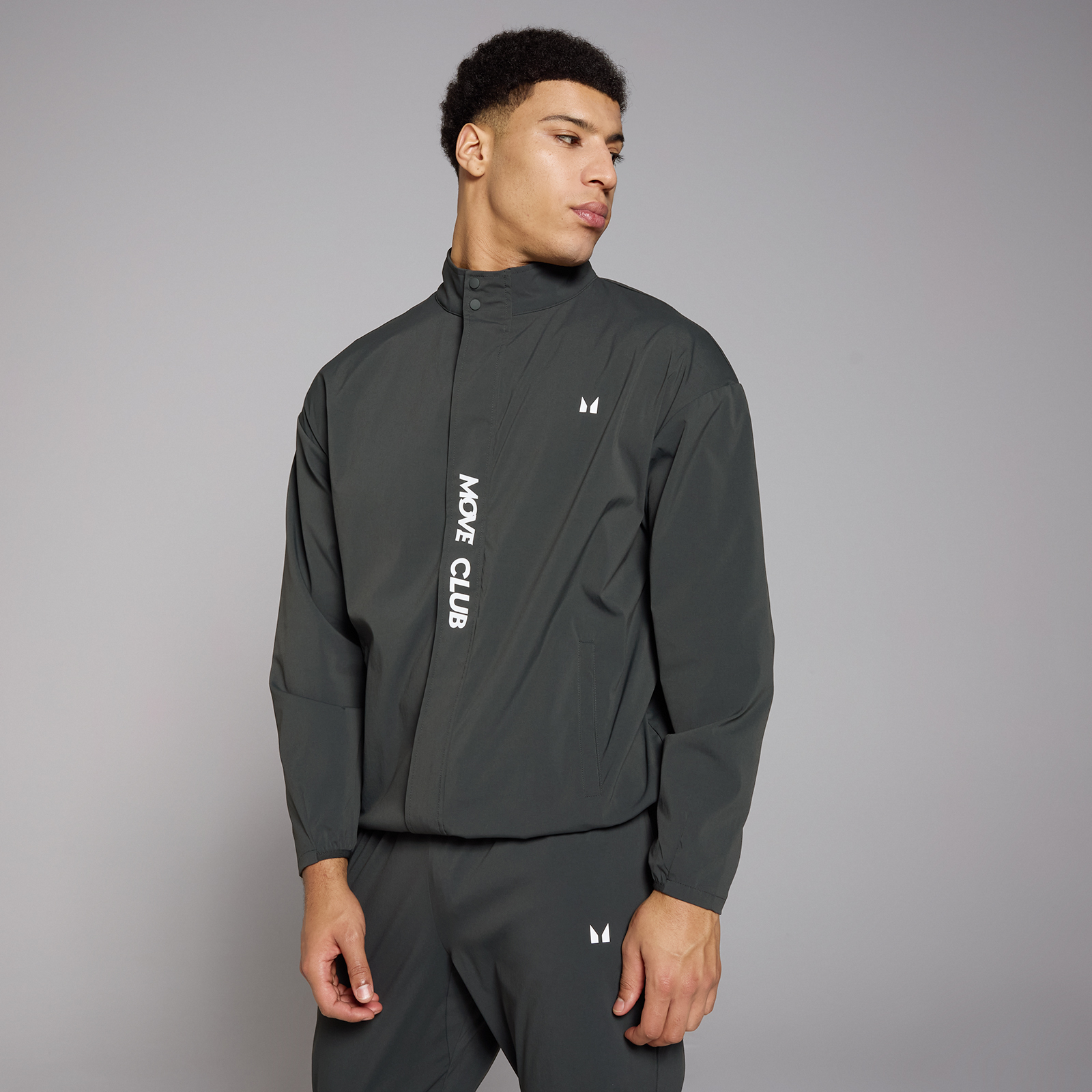 MP Men's Tempo Graphic Nylon Jacket - Washed Black