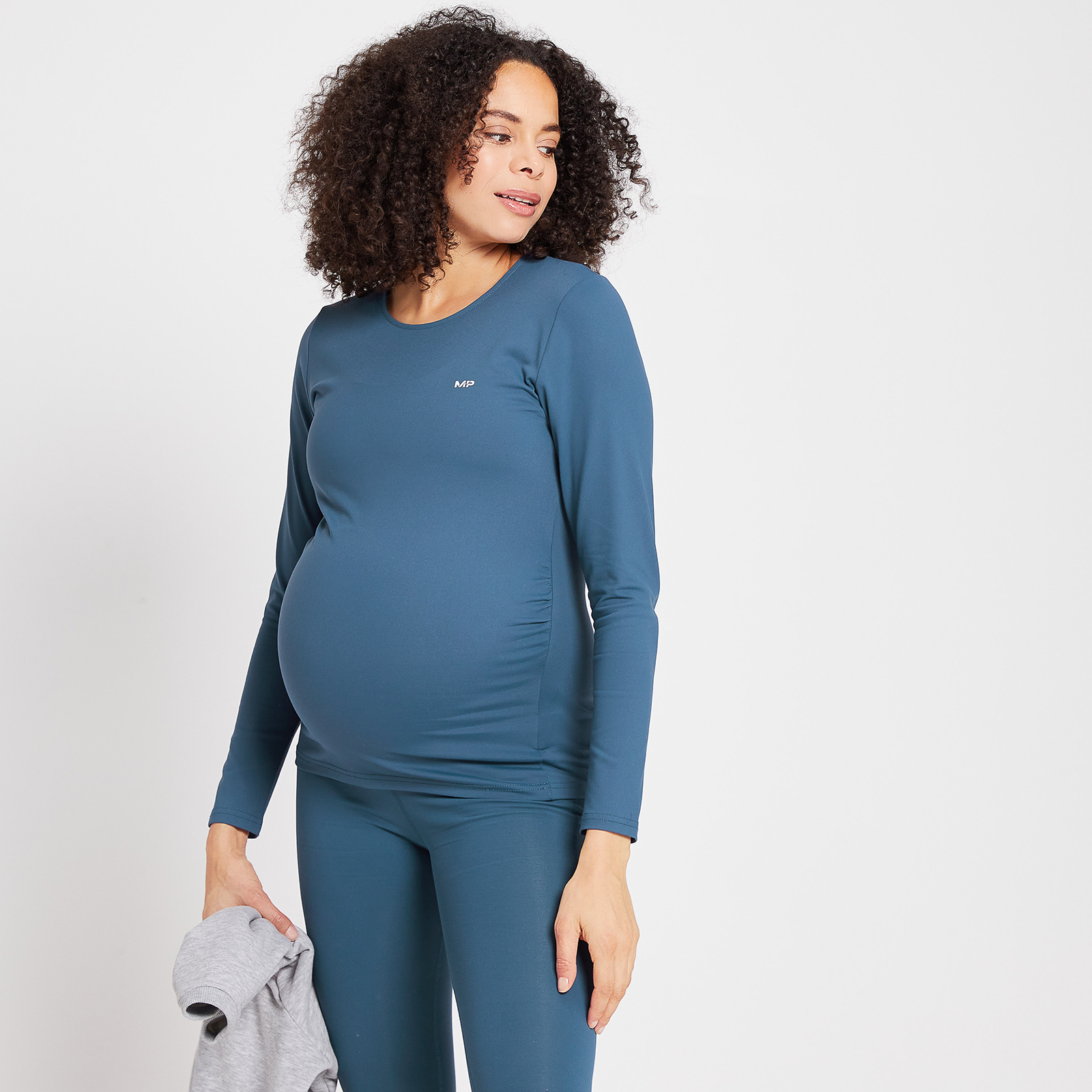 MP Women's Power Maternity Long Sleeve Top - Dust Blue