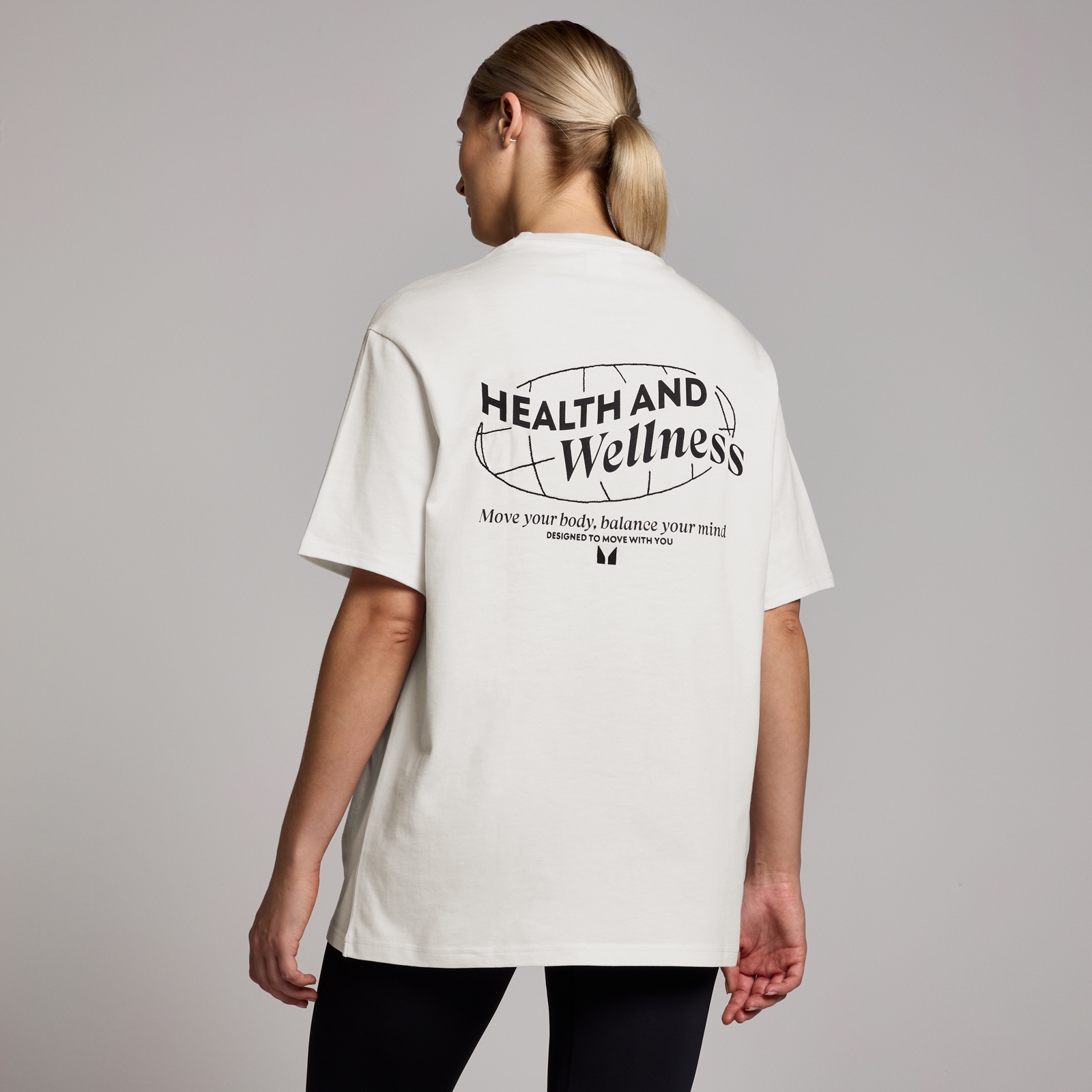 MP Women's Health & Wellness Graphic Oversized T-Shirt - White
