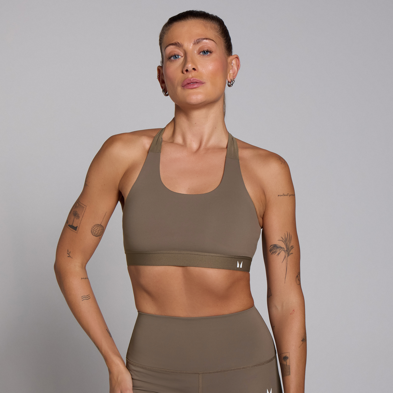 MP Women's Power Cross Back Sports Bra - Espresso