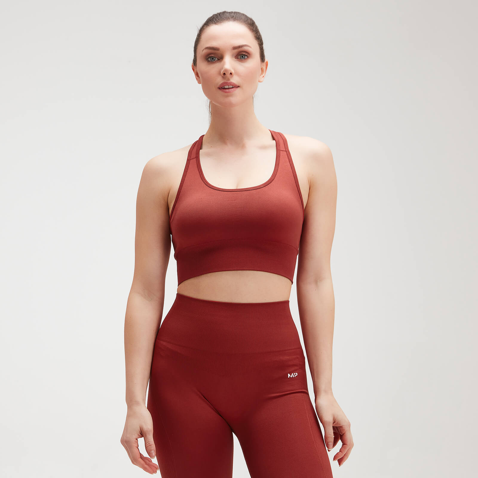 MP Women's Shape Seamless Ultra Sports Bra - Burnt Red