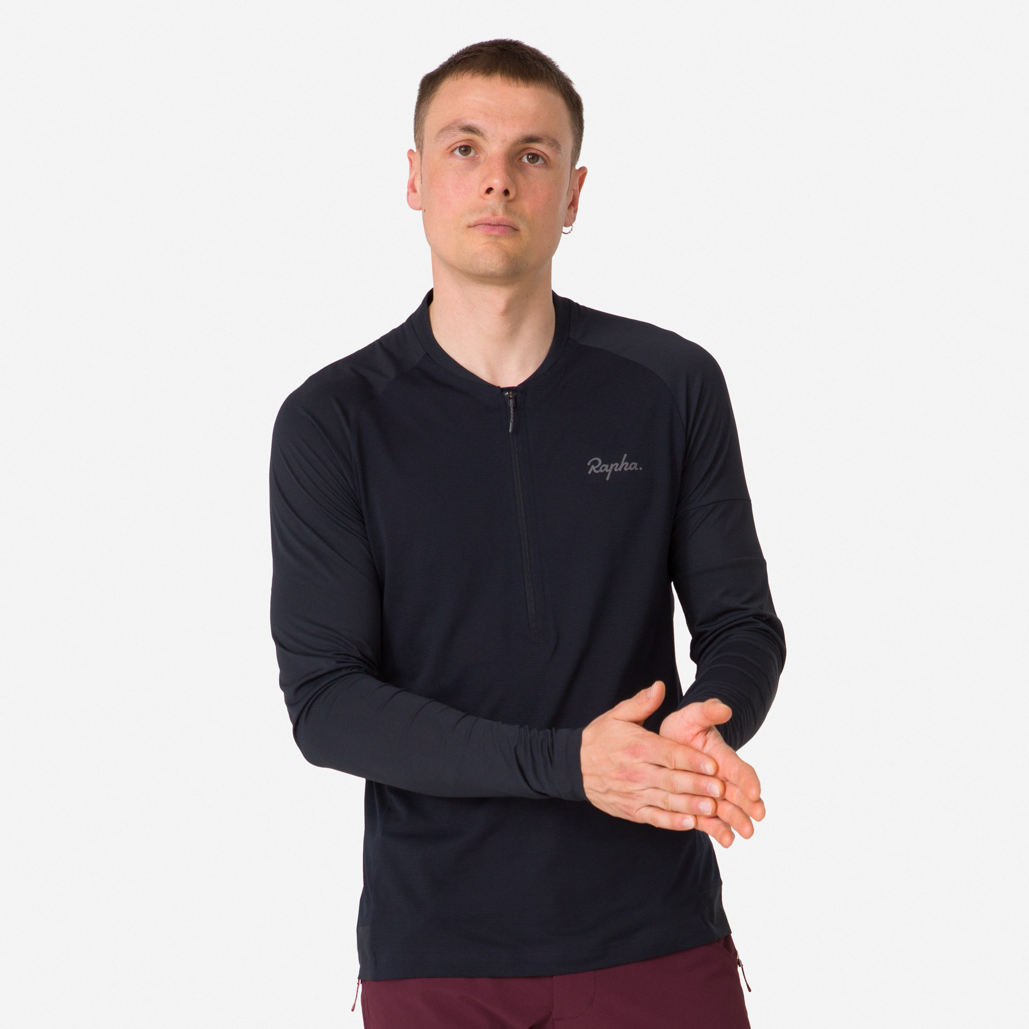 Men's Explore Long Sleeve Zip Neck Tech T-shirt