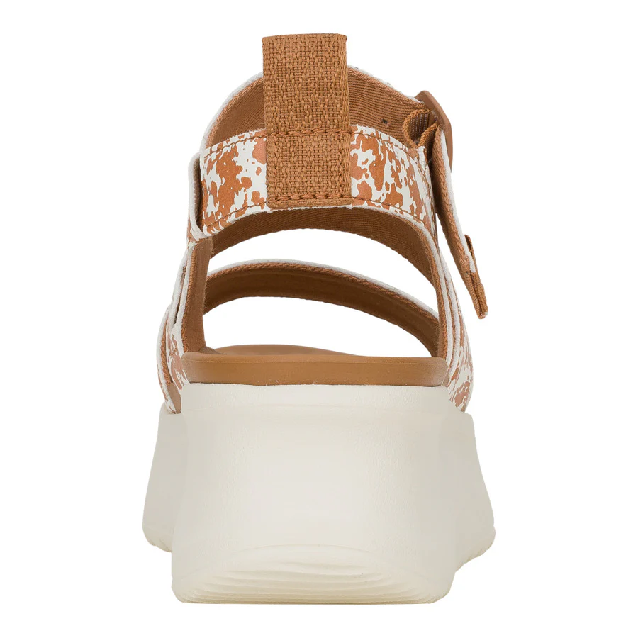 Delray Buckle Animal - Tan/White
