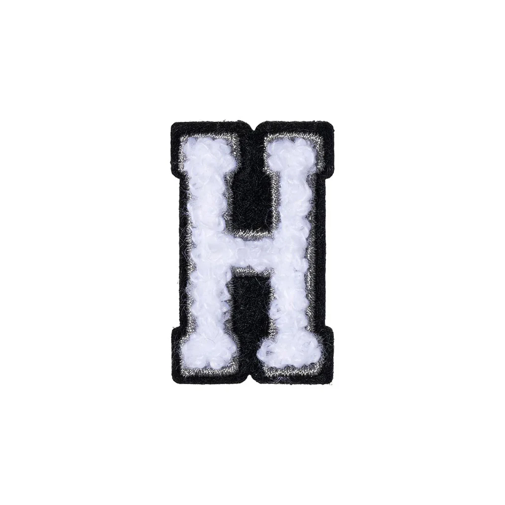 Letter H Patch - H Black/White
