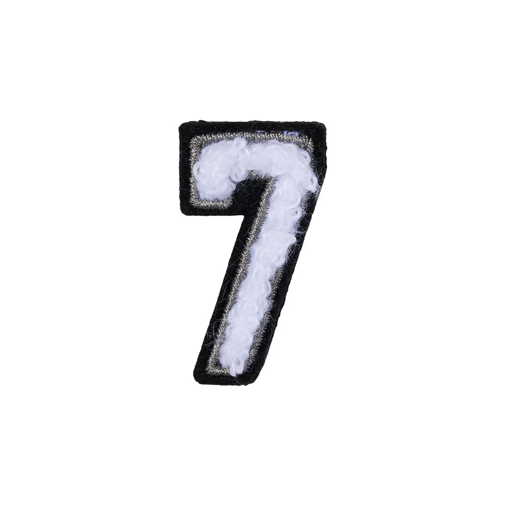 Number 7 Patch - 7 Black/White