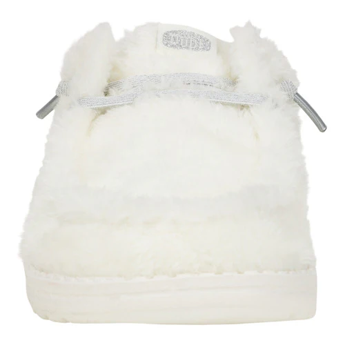 Wendy Slip Fuzzy Bridal - White/Silver