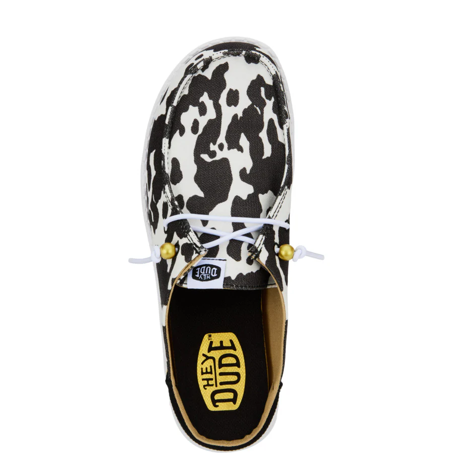 Wendy Slip Classic - White/Black Cow Print