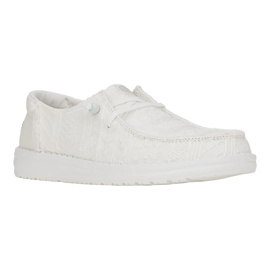 Wendy Crochet Lace - White