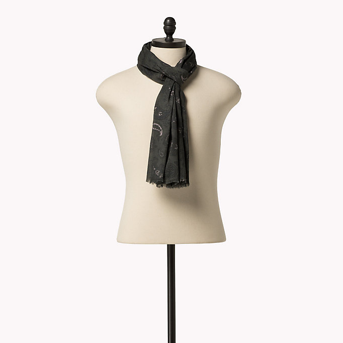 Tommy Hilfiger Cotton Paisley Printed Scarf