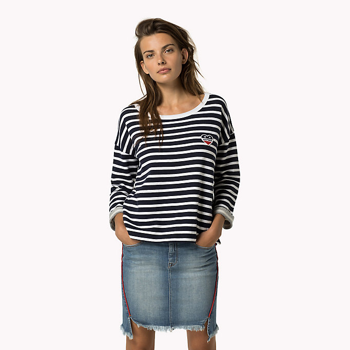Tommy Hilfiger French Terry Striped Top