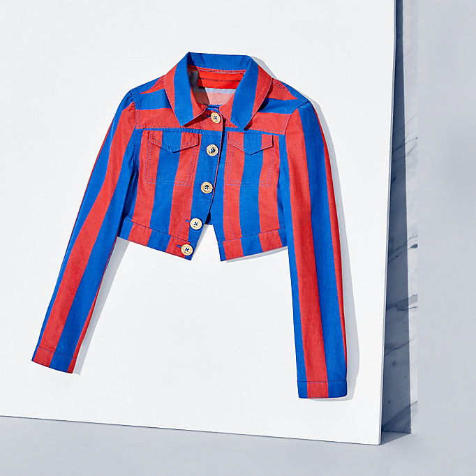 Tommy Hilfiger Cropped Striped Jacket