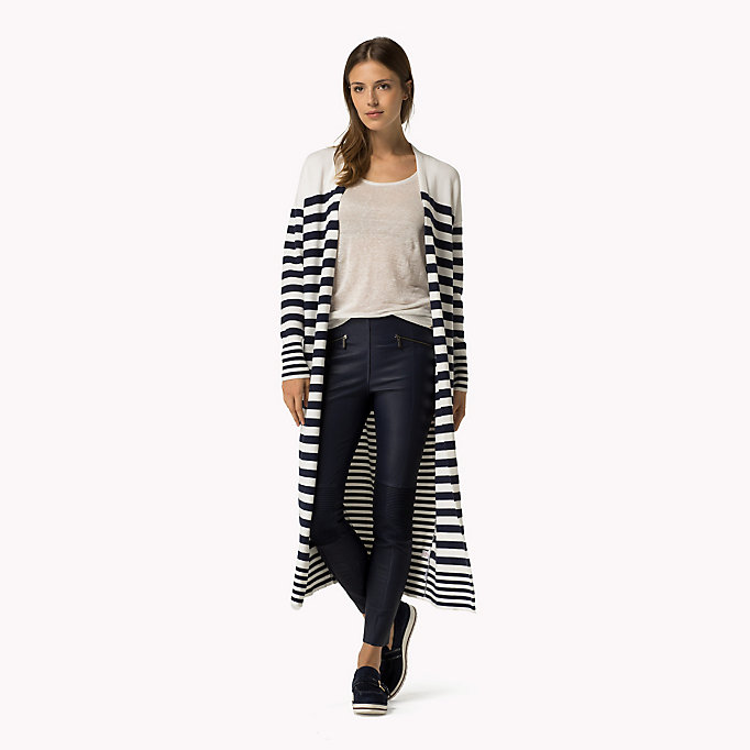 Tommy Hilfiger Cotton Striped Long Cardigan