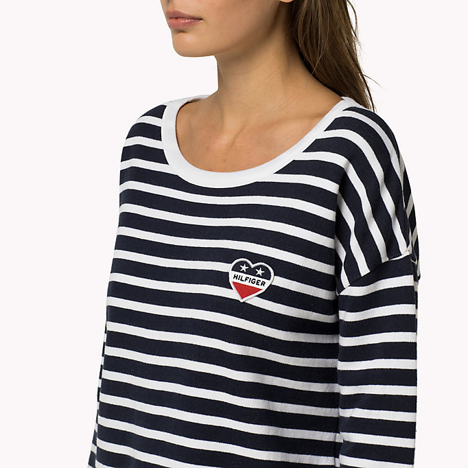 Tommy Hilfiger French Terry Striped Top
