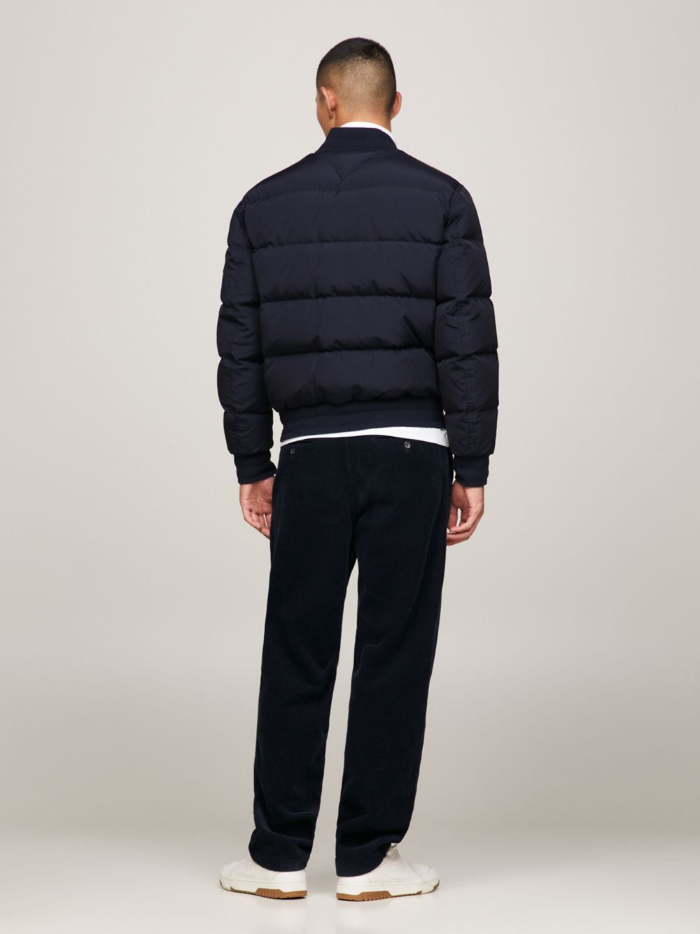 Reversible Down Bomber Jacket - Navy