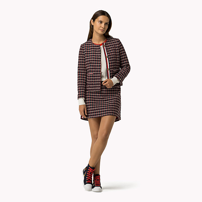 Tommy Hilfiger Boucle Fitted Cropped Blazer