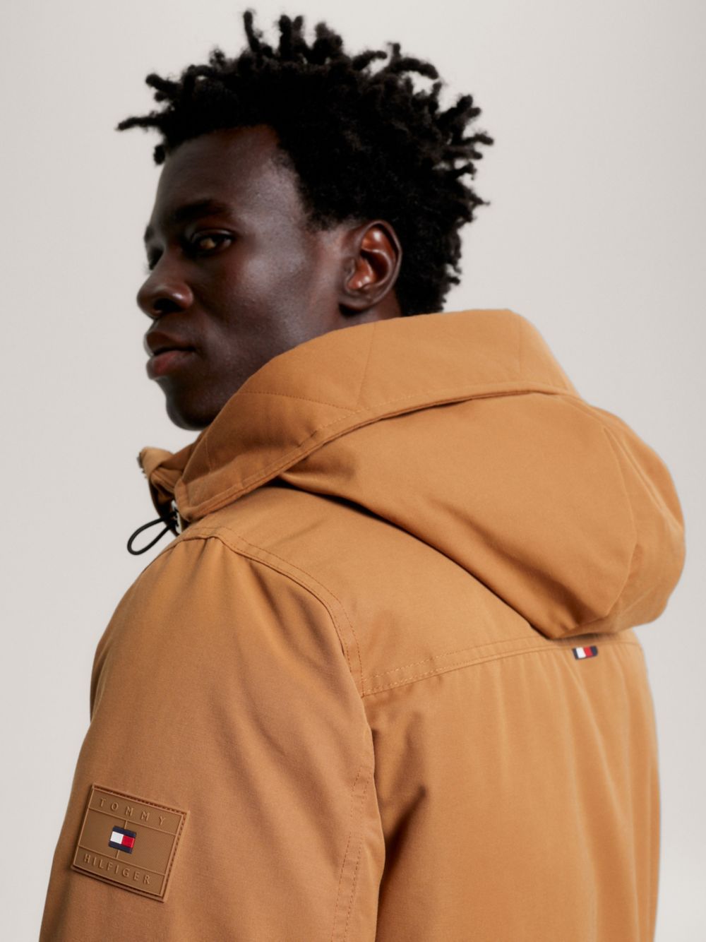 Hooded Recycled Down Parka - Desert Khaki