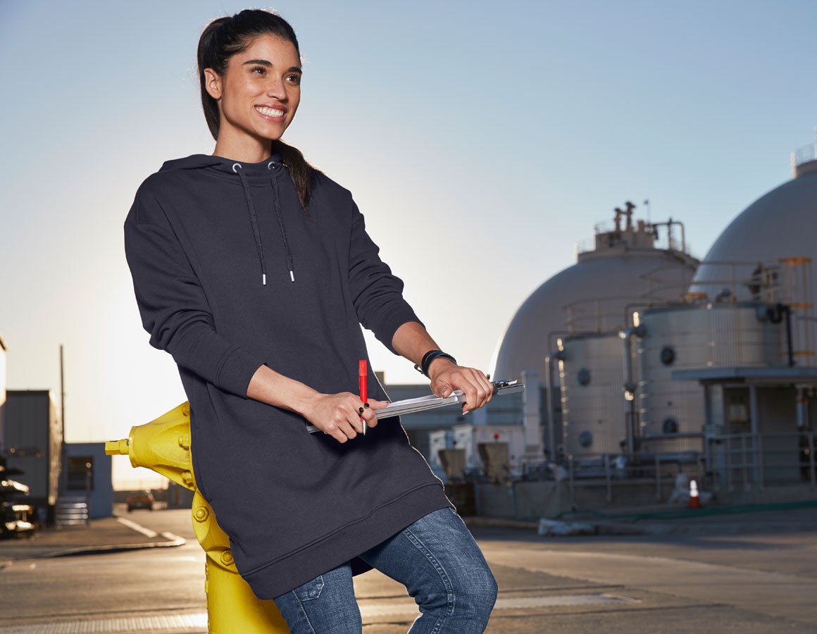 e.s. Oversize Hoody-Sweatshirt poly cotton, Damen