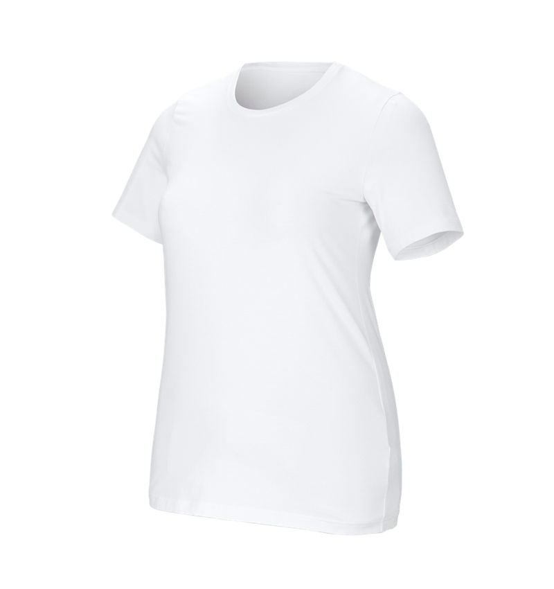 e.s. T-Shirt cotton stretch, Damen, plus fit
