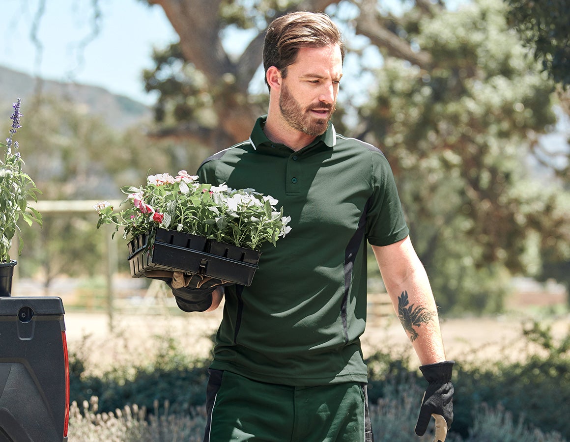 e.s. Funktions Polo-Shirt poly Silverfresh