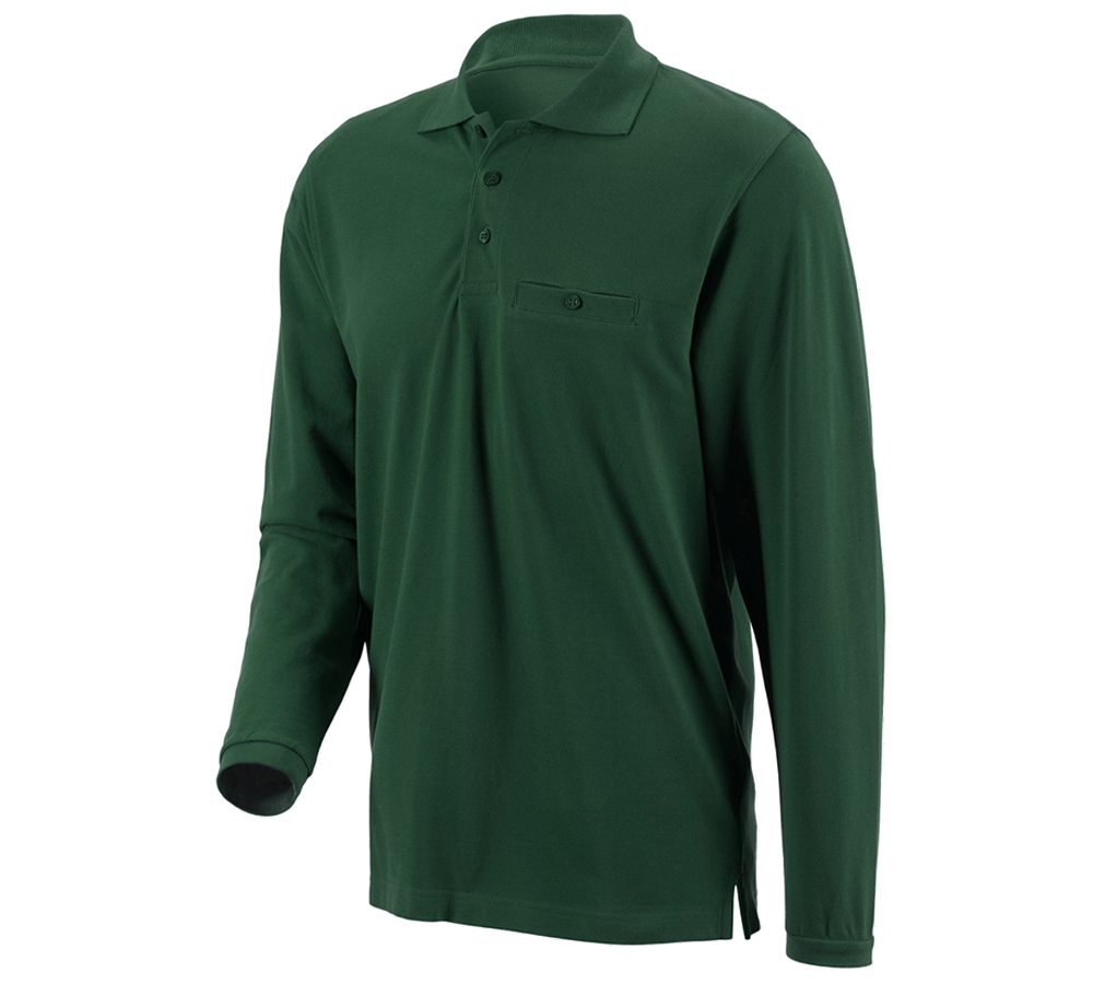 e.s. Longsleeve-Polo cotton Pocket