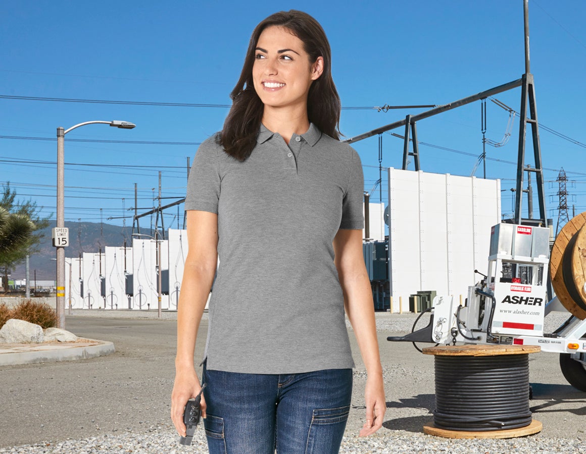 e.s. Piqué-Polo cotton stretch, Damen