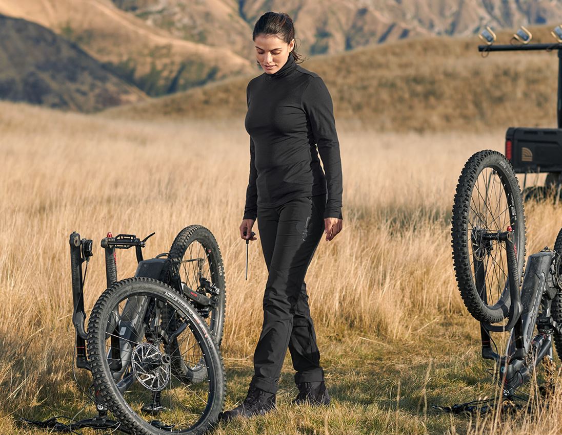 Rollkragenshirt Merino e.s.trail, Damen