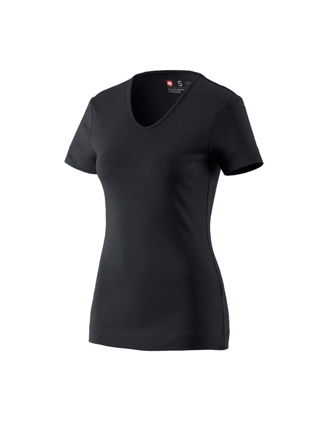 e.s. T-Shirt cotton V-Neck, Damen