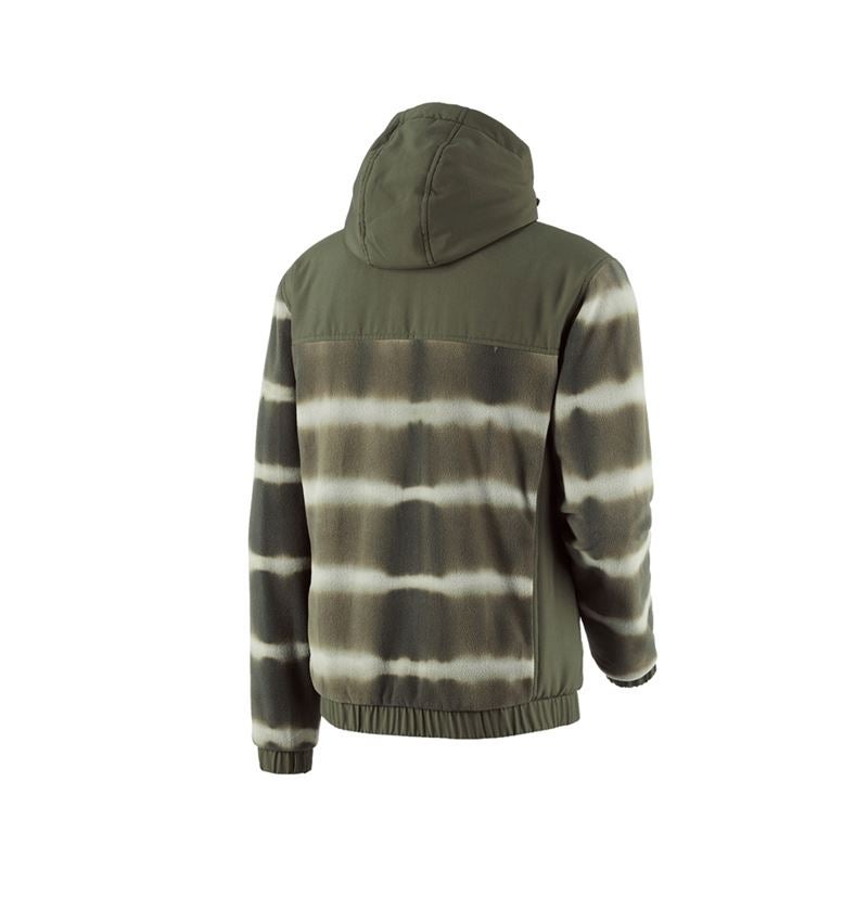 Hybrid Kapuzenfleecejacke tie-dye e.s.motion ten